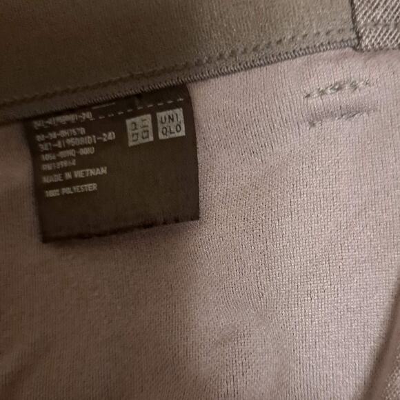 Uniqlo Ezy Ankle Pants Ultra Stretch Dry-Ex Straight Leg Gray Mens Size Small - Picture 11 of 15